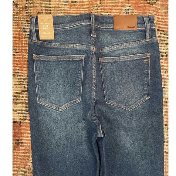 NWT Madewell 10” High-Rise Skinny Jeans in Winston Wash with Magic Pockets - Picture 9 of 10